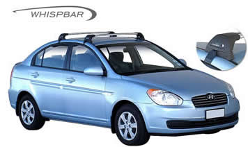 Hyundai Accent Yakima Whispbar roof racks